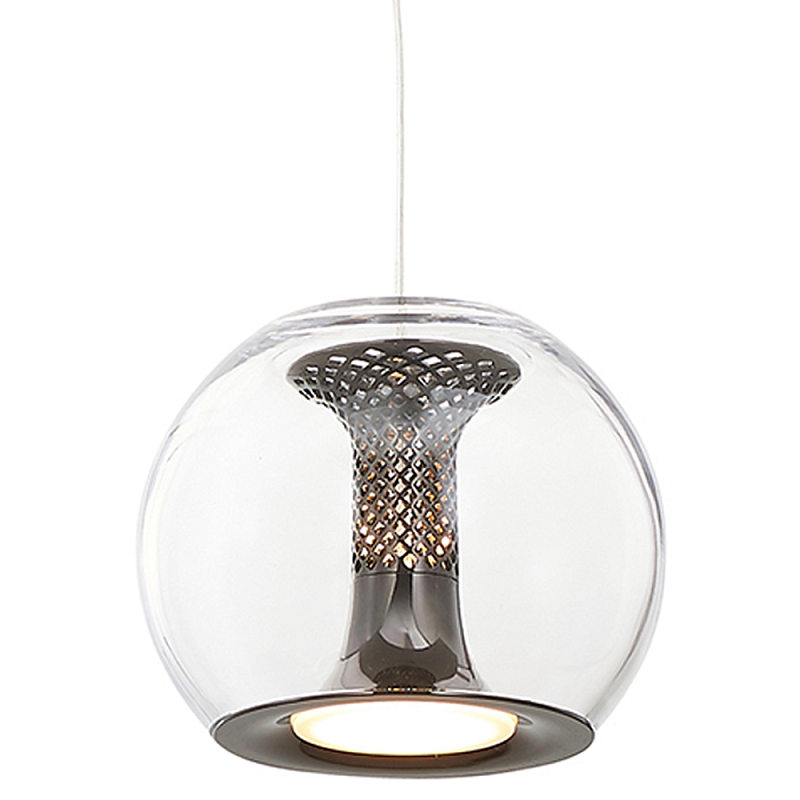 Подвесной светильник со стеклянным плафоном Inner Gleam Globe black Черный Прозрачное Стекло Подвесной светильник со стеклянным плафоном Inner Gleam Globe black Черный Прозрачное Стекло в Волгограде | Loft Concept