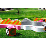 Дизайнерский модульный диван волнистой формы с цветным принтом Poltronova Superonda Sofa варинант исполнения - 36 | Loft Concept в Волгограде