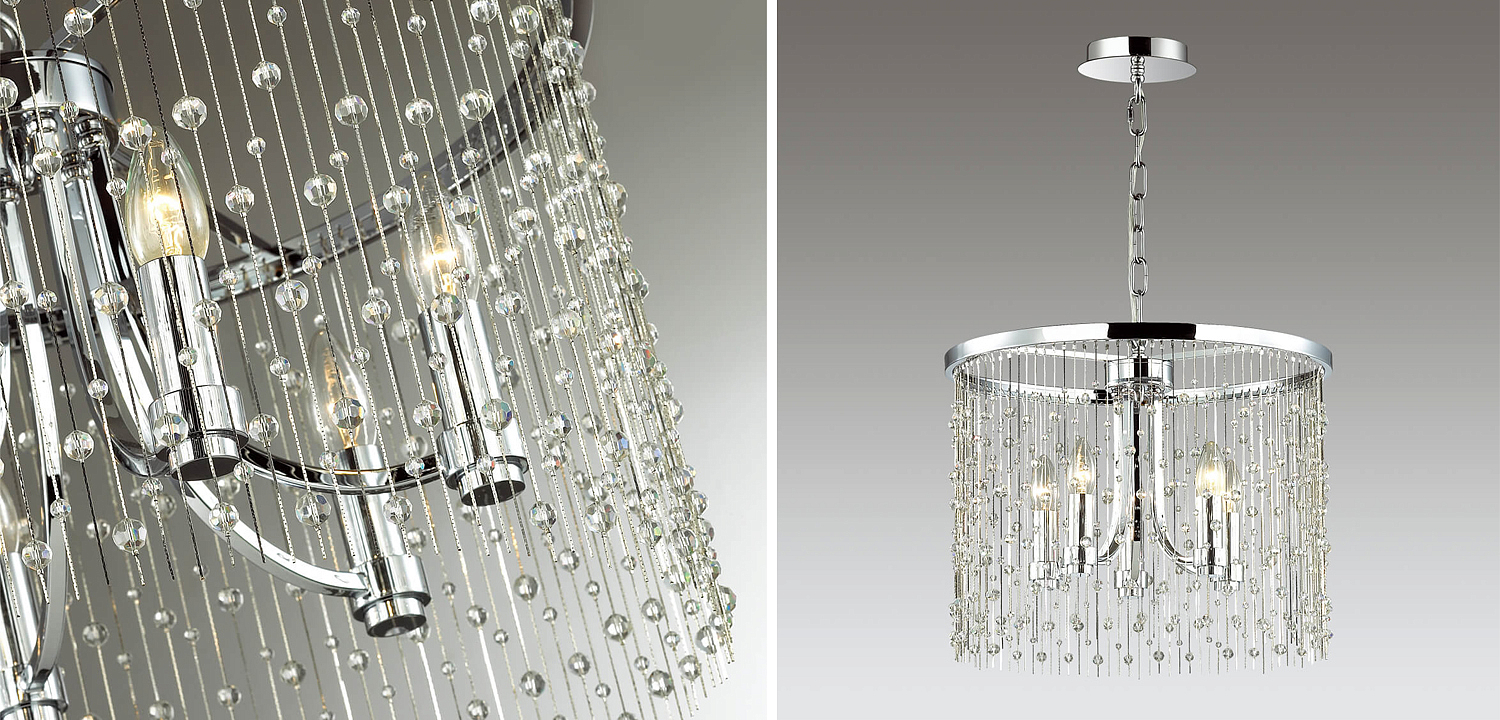Люстра Hailstorm Rain Chandelier chrome Люстра Hailstorm Rain Chandelier chrome - Loft-Concept в Волгограде