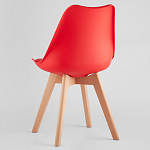 Стул с основой из пластика и мягким сиденьем Arvika Red варинант исполнения - 5 | Loft Concept в Волгограде