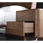 Прикроватный деревянный столик с 2-мя ящиками Moon Walnut Furniture варинант исполнения - 11 | Loft Concept в Волгограде