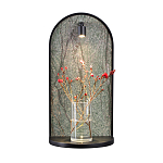 Настенный светильник зеленого цвета с черной рамкой овальной формы с полкой Herbarium  варинант исполнения - 6 | Loft Concept в Волгограде