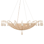 Люстра из деревянных бусин с подвесками в виде капель Wooden Beads варинант исполнения - 5 | Loft Concept в Волгограде