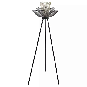 Торшер с трехъярусным плафоном из металлической сетки Metal Mesh Floor Lamp