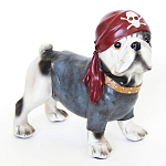 Статуэтка собака в бандане Fashionable Dogs Pirate варинант исполнения - 1 | Loft Concept в Волгограде