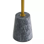 Кофейный столик круглый из мрамора серый Reliable Foundation варинант исполнения - 4 | Loft Concept в Волгограде