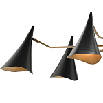 Люстра с 6-ю черными конусообразными плафонами Contrasting Lamps варинант исполнения - 1 | Loft Concept в Волгограде