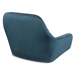 Барный стул со спинкой и подлокотниками на 4-х металлических ножках Douglas Rhombus Синий Велюр варинант исполнения - 3 | Loft Concept в Волгограде