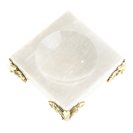 Подставка под шар квадратная из натурального камня Мрамор на ножках Natural Stone Sphere Stands варинант исполнения - 1 | Loft Concept в Волгограде