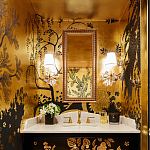 Обои ручная роспись в стиле Арт-деко Rateau Original colourway on Deep Rich Gold gilded paper варинант исполнения - 3 | Loft Concept в Волгограде