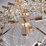 Люстра многоярусная с переплетенными металлическими элементами черного и золотого цвета и прозрачными хрустальными подвесками Empire Chandelier Crystal варинант исполнения - 10 | Loft Concept в Волгограде