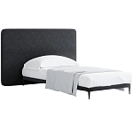 Кровать с большим мягким изголовьем Unity Grey Bed варинант исполнения - 7 | Loft Concept в Волгограде