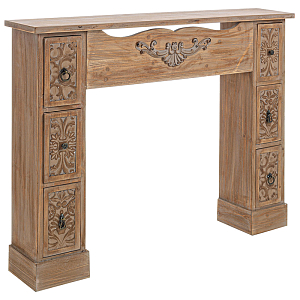 Консоль деревянная с 6-ю ящиками Sana Grey Mango Console