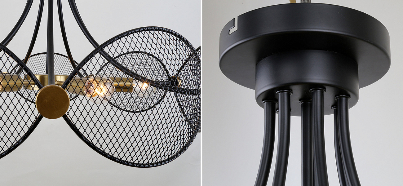 Черная люстра с латунными вставками Mosquitoes Caster Черная люстра с латунными вставками Mosquitoes Caster - Loft-Concept в Волгограде