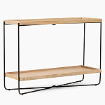 Консоль деревянной столешницей и полкой Wooden Table Top and Shelf варинант исполнения - 7 | Loft Concept в Волгограде