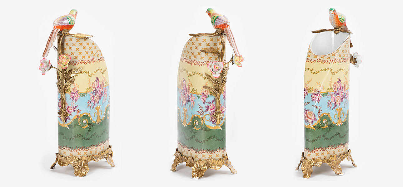 Ваза фарфоровая с фигуркой птички Print Ваза фарфоровая с фигуркой птички Print - Loft-Concept в Волгограде