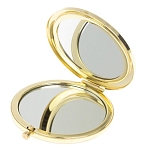 Зеркало карманное складное круглое из натурального камня Лазурит в подарочной упаковке Gold Stone Mirrors варинант исполнения - 3 | Loft Concept в Волгограде