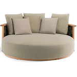 Дизайнерский уличный диван из массива дерева с плетеной спинкой PALINFRASCA Sofa варинант исполнения - 11 | Loft Concept в Волгограде