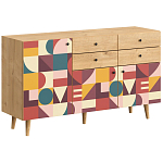 Буфет с принтом на дверцах Elise Cupboard варинант исполнения - 10 | Loft Concept в Волгограде