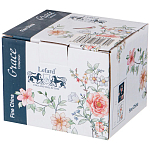 Кружка фарфоровая синяя с цветочным принтом 470 мл Flower Porcelain Collection варинант исполнения - 2 | Loft Concept в Волгограде