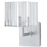 Бра серебряное с фактурным прозрачным абажуром Optical Crystal варинант исполнения - 3 | Loft Concept в Волгограде