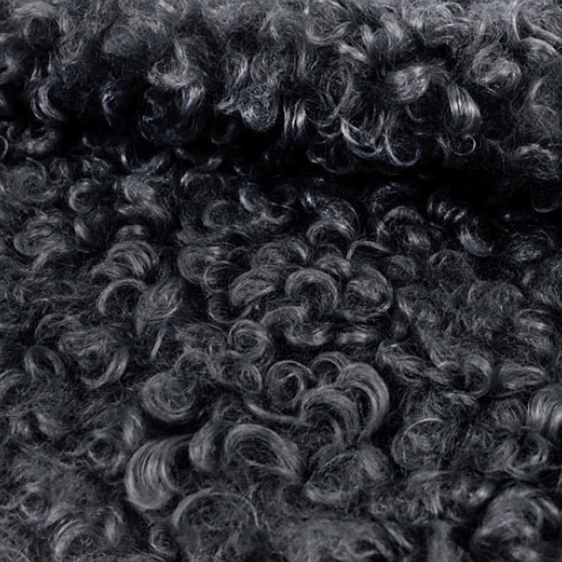 Мебельная ткань Искусственный мех цвета графит 140 см T2-55  в Волгограде | Loft Concept 