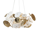 Люстра с белыми и золотистыми цветами Dahlia Flowers Lamp варинант исполнения - 2 | Loft Concept в Волгограде