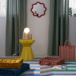 Настенное зеркало с волнистой рамой Mune Mirror Red варинант исполнения - 7 | Loft Concept в Волгограде