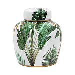 Ваза с крышкой фарфоровая с ручной росписью Leopard Collection  варинант исполнения - 1 | Loft Concept в Волгограде