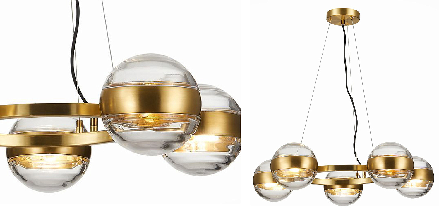 Люстра Leandra Chandelier 5 Balls Люстра Leandra Chandelier 5 Balls - Loft-Concept в Волгограде