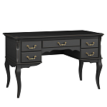 Стол рабочий черный из массива бука с 5-ю ящиками Black Provence варинант исполнения - 1 | Loft Concept в Волгограде