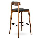 Барный стул из массива ясеня с обивкой из рогожки Elegant Ash варинант исполнения - 4 | Loft Concept в Волгограде