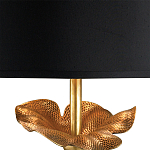 Настольная лампа с цветком на основании и черным абажуром Fluttering Leaf варинант исполнения - 1 | Loft Concept в Волгограде