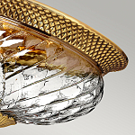 Потолочный светильник цвета латунь с прозрачным рифленым плафоном в форме чаши Hinkley варинант исполнения - 2 | Loft Concept в Волгограде