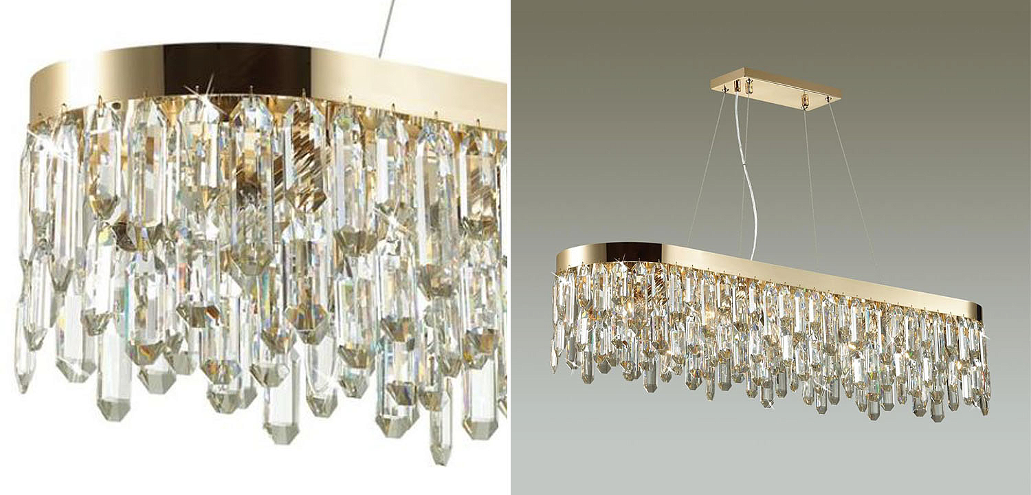 Люстра Crystal Polyhedrons Linear Gold Люстра Crystal Polyhedrons Linear Gold - Loft-Concept в Волгограде