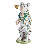 Подсвечник в виде собачки из фарфора с бронзовыми элементами Eden Garden варинант исполнения - 2 | Loft Concept в Волгограде