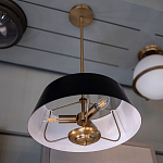 Подвесной светильник с конусовидным металлическим абажуром черного цвета Kichler варинант исполнения - 9 | Loft Concept в Волгограде