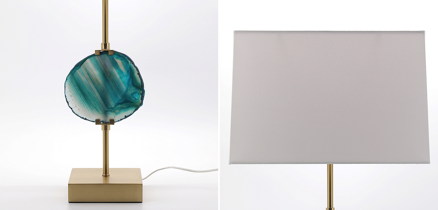 Настольная лампа Blue Agate Design Table Lamp Настольная лампа Blue Agate Design Table Lamp - Loft-Concept в Волгограде