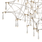 Потолочный светильник с тонким металлическим каркасом цвета хром Quasar варинант исполнения - 3 | Loft Concept в Волгограде