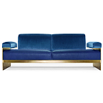 Эксклюзивный Диван в стиле Арт-деко Phoenix с элегантными латунными элементами  варинант исполнения - 4 | Loft Concept в Волгограде