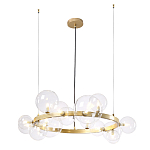 Люстра круглая подвесная с 15-ю прозрачными шарообразными плафонами из стекла Iona chandelier варинант исполнения - 2 | Loft Concept в Волгограде