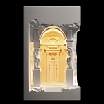 Встраиваемый в стену гипсовый светильник под покраску с колоннами и арками в античном стиле Antiquity Athena варинант исполнения - 9 | Loft Concept в Волгограде