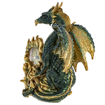 Часы в виде дракона Green Gold Dragon Clock варинант исполнения - 2 | Loft Concept в Волгограде