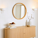 Зеркало круглое в раме из ротанга Wickerwork варинант исполнения - 4 | Loft Concept в Волгограде