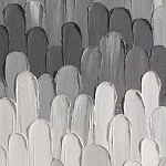 Панно декоративное с ручной росписью Gray Strokes варинант исполнения - 2 | Loft Concept в Волгограде