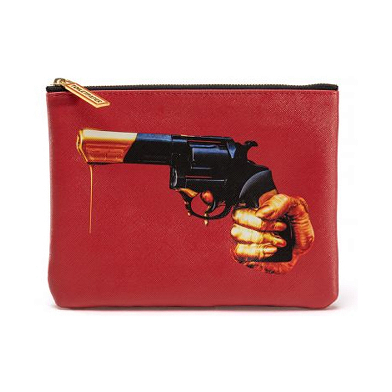Косметичка Seletti Revolver Черный Красный Бежевый Косметичка Seletti Revolver Черный Красный Бежевый в Волгограде | Loft Concept