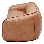 Трехместный диван с кожаной обивкой коричневый Coste Leather Sofa варинант исполнения - 4 | Loft Concept в Волгограде