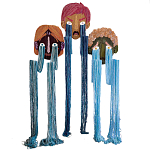 Вязаный Арт-Объект на стену из трех элементов Triptych варинант исполнения - 3 | Loft Concept в Волгограде