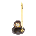 Часы настольные с ручкой из натурального камня Stone Clock варинант исполнения - 6 | Loft Concept в Волгограде