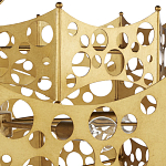 Люстра фигурная золотого цвета Corrugated Panels варинант исполнения - 3 | Loft Concept в Волгограде